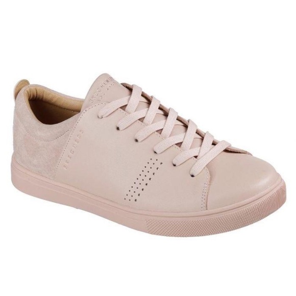 NWOB Skechers Street Moda Sneakers Size 11 Women’s Pink Blush Leather Suede Lace - Picture 1 of 12